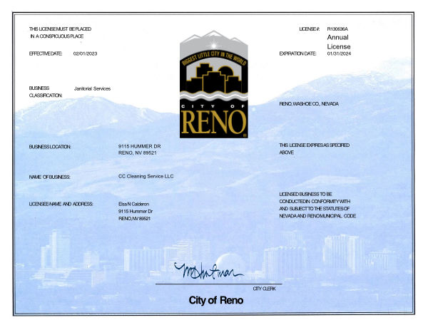 2024 Reno Business Lic